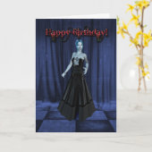 Een Vampire verjaardagskaart Kaart (Gele Bloem)