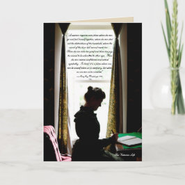 Een van de den-Victoriaans citaat van een vrouw Kaart