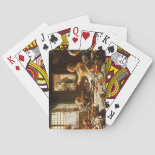 Een van de Familie (Ezel die Gevoerd Wordt) Pokerkaarten