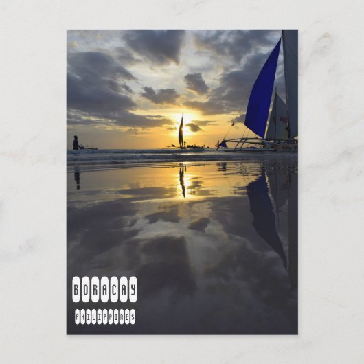 Een van de Kind Boracay Beach Sunset Briefkaart (Voorkant)
