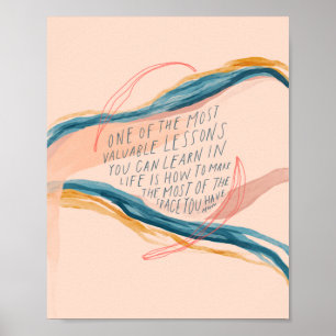 "Een van de waardevolste lessen die je kunt leren. Poster