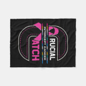 Een vangst onderscheppen kanker borstkanker bewust fleece deken (Voorkant (Horizontaal))