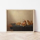 Een vanitas met boeken en schedel | Gerrit van Vuc Poster