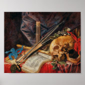 Een Vanitas stilleven | Simon Renard de Saint-Andr Poster (Voorkant)