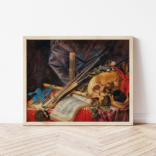 Een Vanitas stilleven | Simon Renard de Saint-Andr Poster