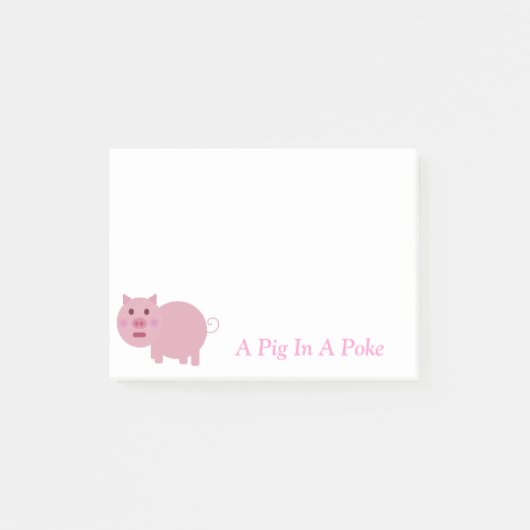 Een varken in een Poke Post Post-it® Notes (Voorkant)
