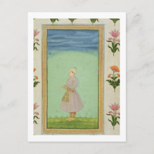 Een vast figuur van een jongen met een juwelen dol briefkaart