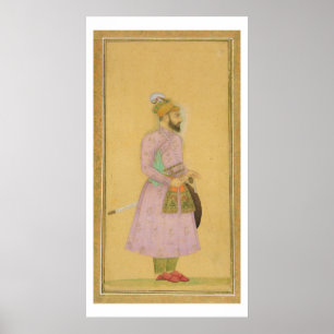 Een vast figuur van een Mughal prins uit het Klein Poster