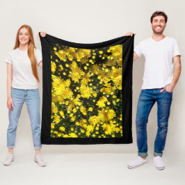 Een veelheid van gele mama's fleece deken