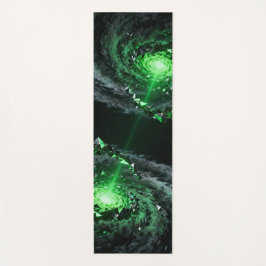 Een veelzijdig storm van smaragdgroene en ebbenach yogamat