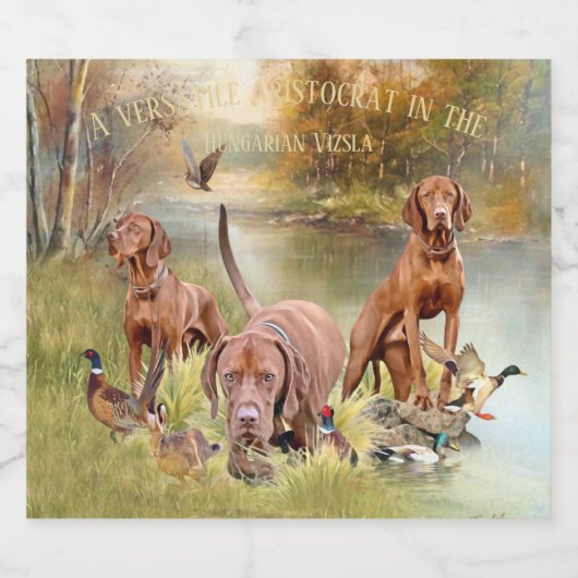 Een veelzijdige aristocraat in het Hongaarse Visla Sparkling Wijnetiket (Enkel label)