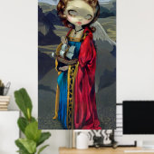 Een veilig hek van de DRUKDRUK van de Harbour goth Poster (Thuiskantoor)