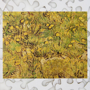 Een veld met gele bloemen door Vincent van Gogh Legpuzzel
