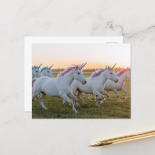 Een veld van eenhoorns briefkaart
