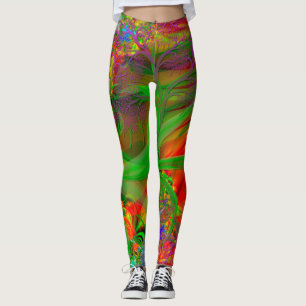 Een veld van Wilde Flowers Psychedelic Leggings