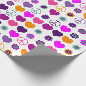 Een ventilatorhartoperspatroon en uw ruggengraat. cadeaupapier (Hoek)