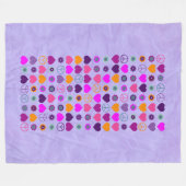 Een ventilatorhartoperspatroon en uw ruggengraat. fleece deken (Voorkant (Horizontaal))