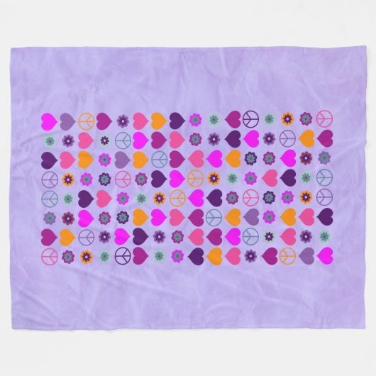 Een ventilatorhartoperspatroon en uw ruggengraat. fleece deken (Voorkant (Horizontaal))