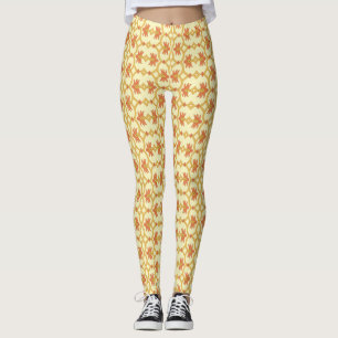 Een verbluffend geel en wit achtergrondontwerp leggings