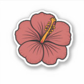 Een verbluffende hibiscusbloem sticker (Voorkant)