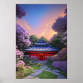 Een verborgen juweel in de serene tuin poster (Voorkant)