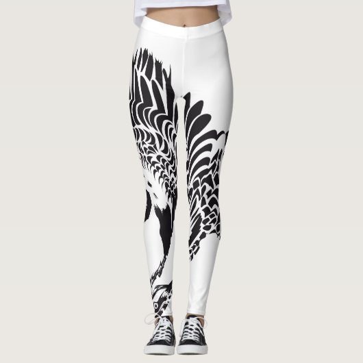 Een veren vol benen leggings (Voorkant)