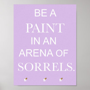 Een verf zijn in een arena van Paarse vaten Poster