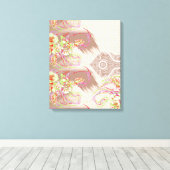 Een verfijnde bloemige regeling met det canvas afdruk (Insitu (Houten vloer))