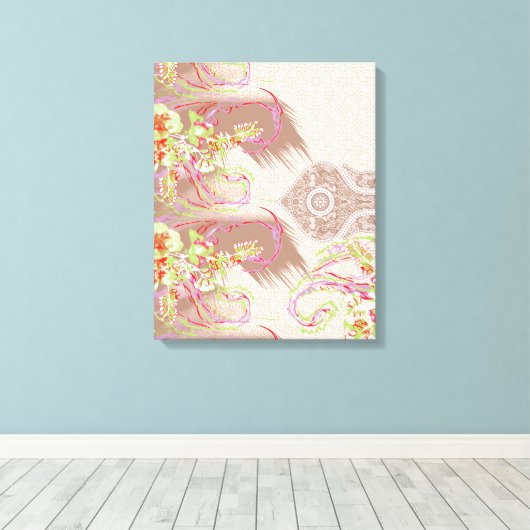 Een verfijnde bloemige regeling met det canvas afdruk (Insitu (Houten vloer))