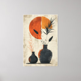 Een verfijnde moderne abstracte wandkunst canvas afdruk