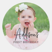 EEN VERJAARDAG RONDE STICKER (Voorkant)