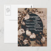 Een verjaardagswens Duiven Antieke Ansichtkaart Briefkaart (Voorkant / Achterkant)