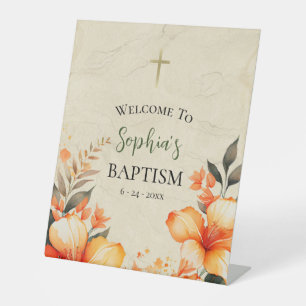 Een verlicht leven orthodox Christelijk doopsel Reclamebord Met Voetstuk