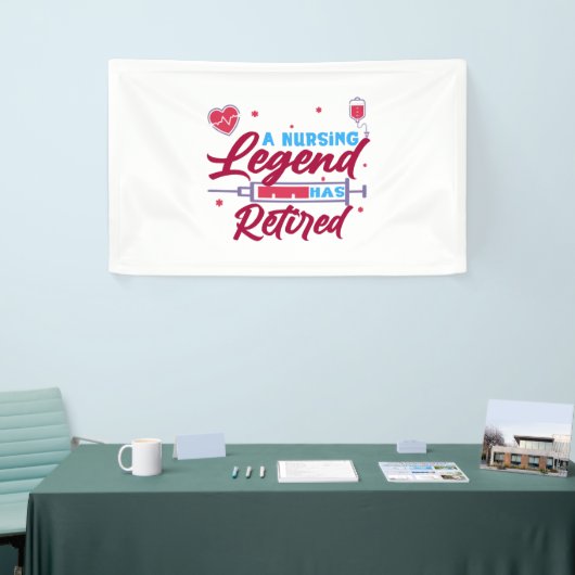 Een verpleegkundige legende is in ruste spandoek (Beurs)