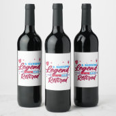 Een verpleegkundige legende is in ruste wijn etiket (Flessen)