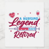 Een verpleegkundige legende is in ruste wijn etiket (Enkel label)