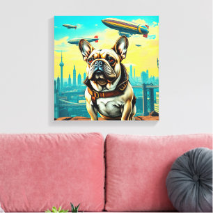 EEN VERRE MORGEN-FRANSE BULLDOG CANVAS AFDRUK