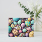 Een verscheidenheid aan heerlijke chocolade paasei briefkaart (Staand voorkant)