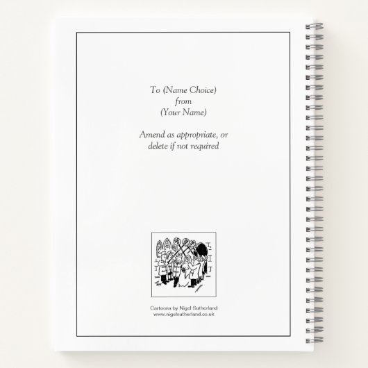 Een verscheidenheid van Funny Lollipop Man Cartoon Notitieboek (Achterkant)