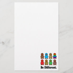 een verschillend patroon van eenden met een vreemd briefpapier