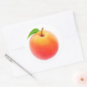 Eén verse perzik ronde sticker (Envelop)