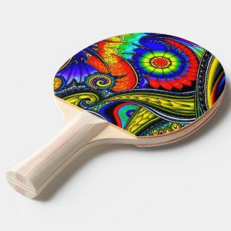 Een Versierde Ping Pong Bat Tafeltennisbatje