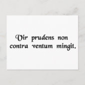 Een verstandig man is niet tegen de wind gericht. briefkaart (Voorkant)