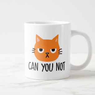 Een vervelende kat kan je niet schelen. extra grote beker