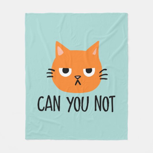 Een vervelende kat kan je niet schelen. fleece deken (Voorkant)