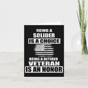 Een veteraan US Army Soldier Independence Veter Kaart