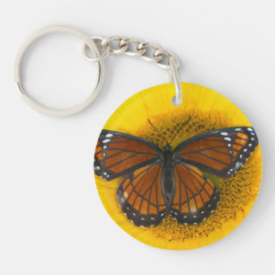 Een Viceroy-vlinder Limenitis Archippus Sleutelhanger
