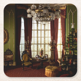 Een Victoriaans kerstfeest - Papier Onderzetter