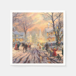 Een Victoriaans kerstfeest Servet