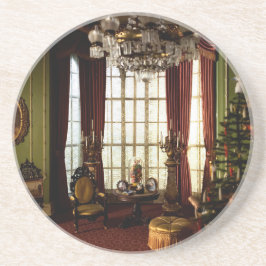 Een Victoriaans kerstfeest - zandsteen Onderzetter